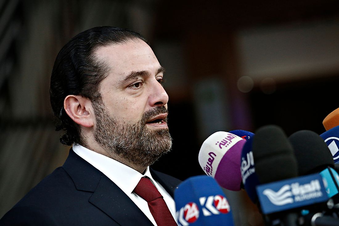 Saad Hariri, the prime minister of Lebanon. Editorial credit: Alexandros Michailidis / Shutterstock.com. 