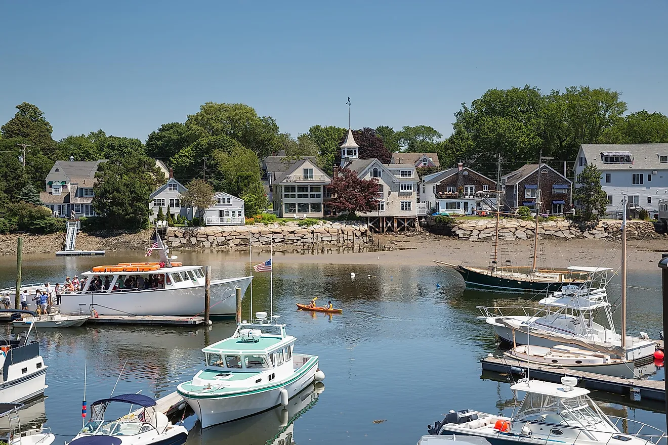 Boats in Kennebunkport, Maine.