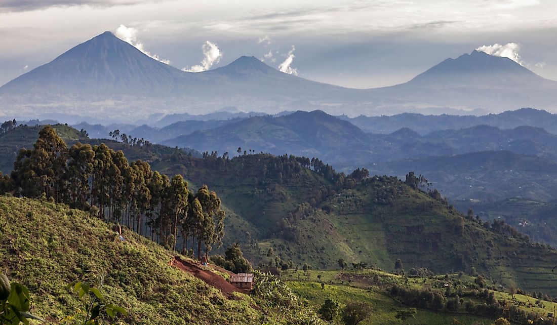 Rwanda's mountainous geography influence its climate.