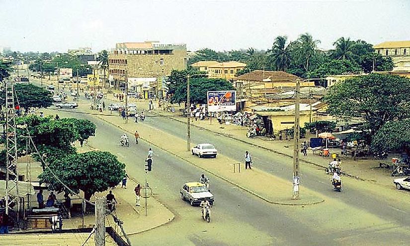 A street scene in Lomé, the biggest city in Togo.