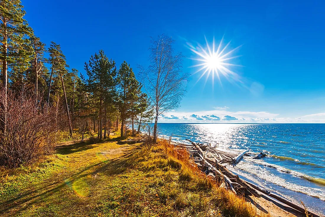 The Ob River in Siberia. 