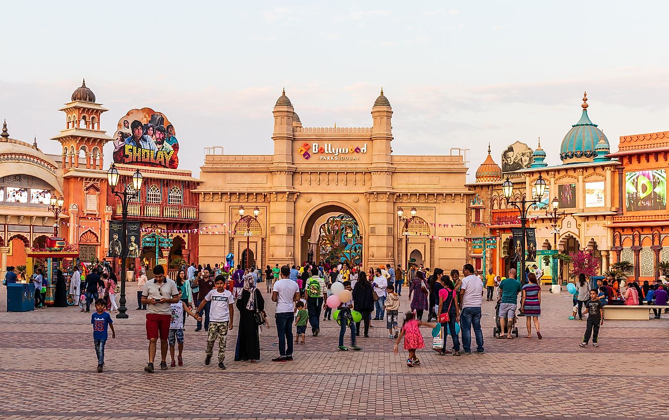 View of Bollywood Parks, Dubai - UAE. Image credit: Mohammed Shamaa/Shutterstock.com