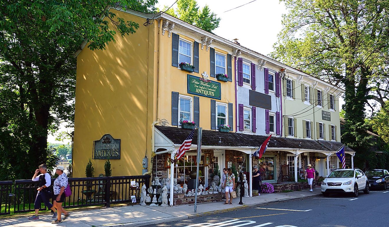 The historic town of Lambertville, New Jersey. Image credit EQRoy via Shutterstock.