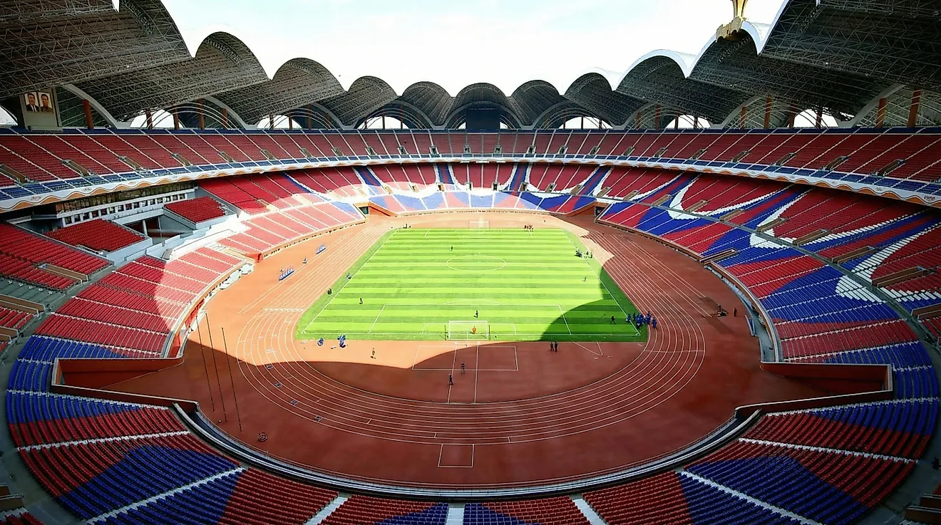 Rungrado 1st of May Stadium. Editorial credit: Aouad Mokhtaria / Shutterstock.com