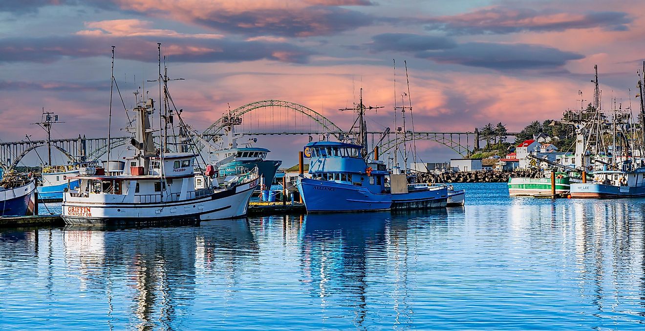Sunset in harbor at Newport Oregon - Bob Pool / Shutterstock.com