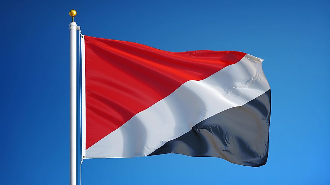 The flag of the micronation of Sealand.