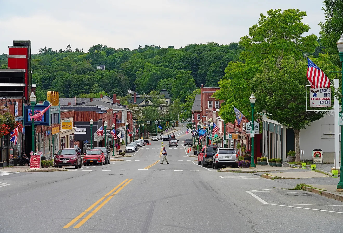 Downtown Ellsworth, Maine. Editorial credit: EQRoy / Shutterstock.com