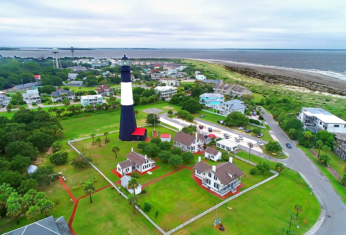 Historic Tybee Island Georgia Light Station Lighthouse in Tybee Island, Georgia. Image credit Dennis MacDonald via Shutterstock