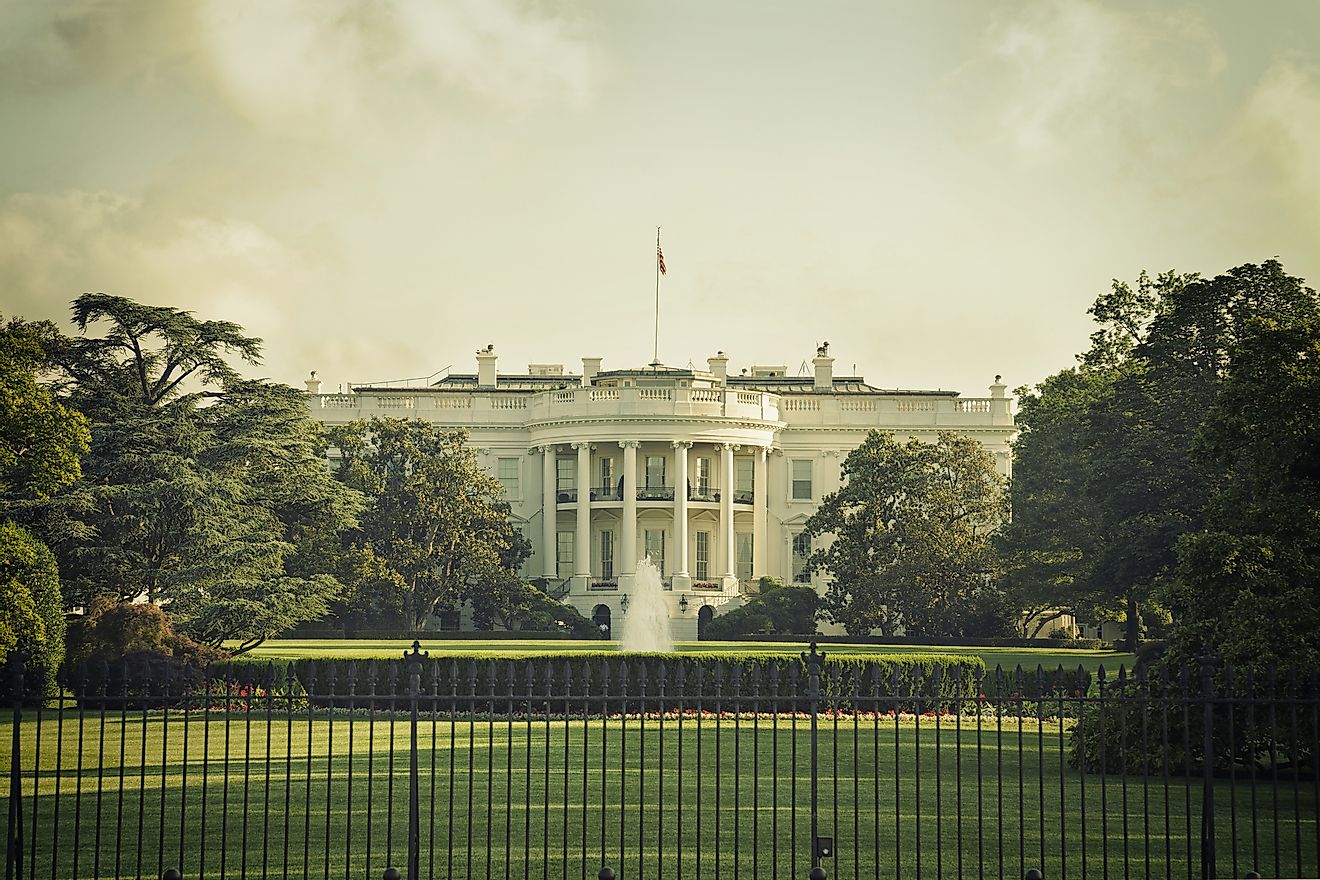 The White House, the official residence of the President of the United States. 