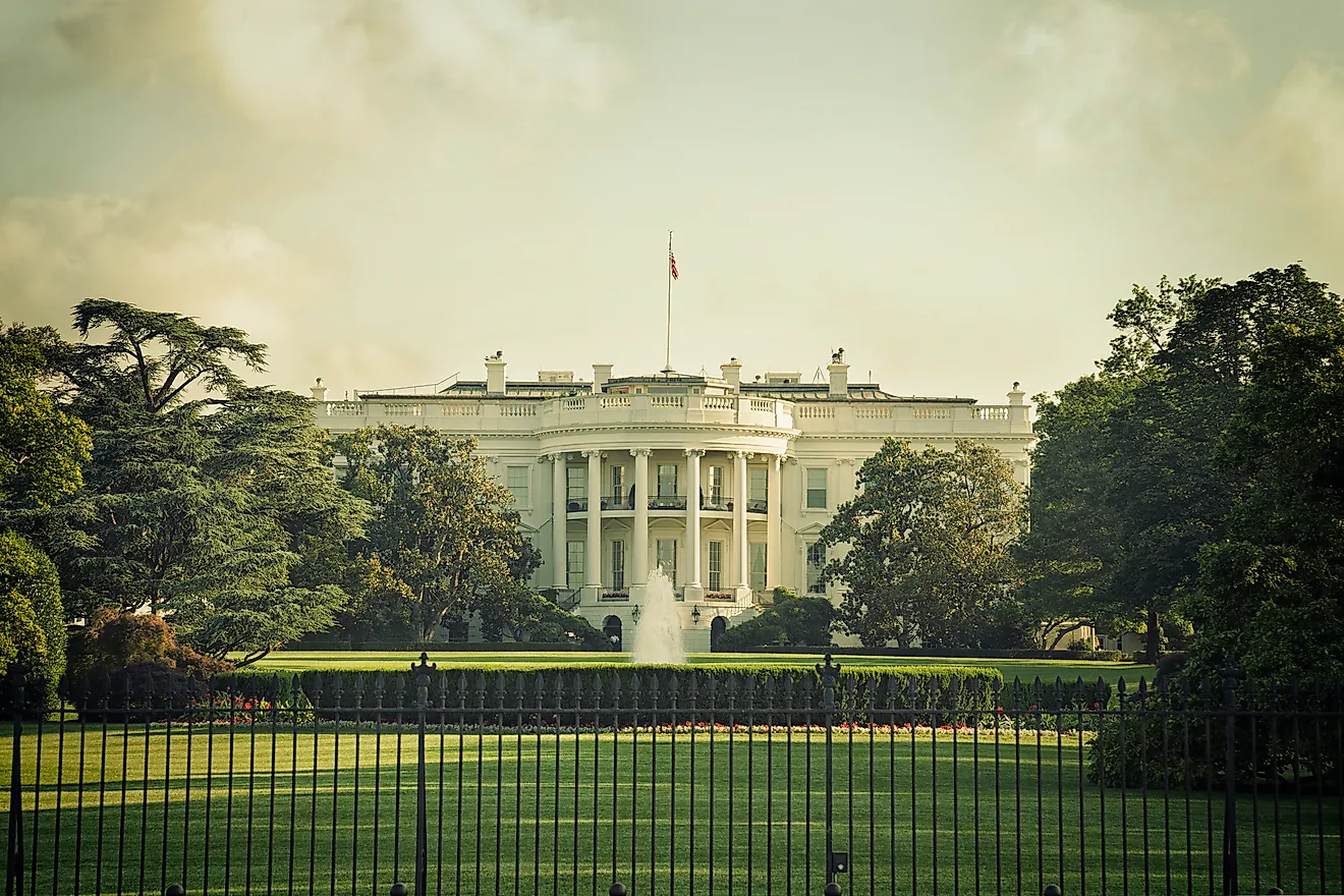 The White House, the official residence of the President of the United States. 