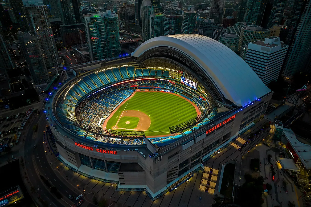 Aerial view of the Rogers Centre, Toronto, Ontario, Canada. Image credit: DatDroneGuy / Shutterstock.com