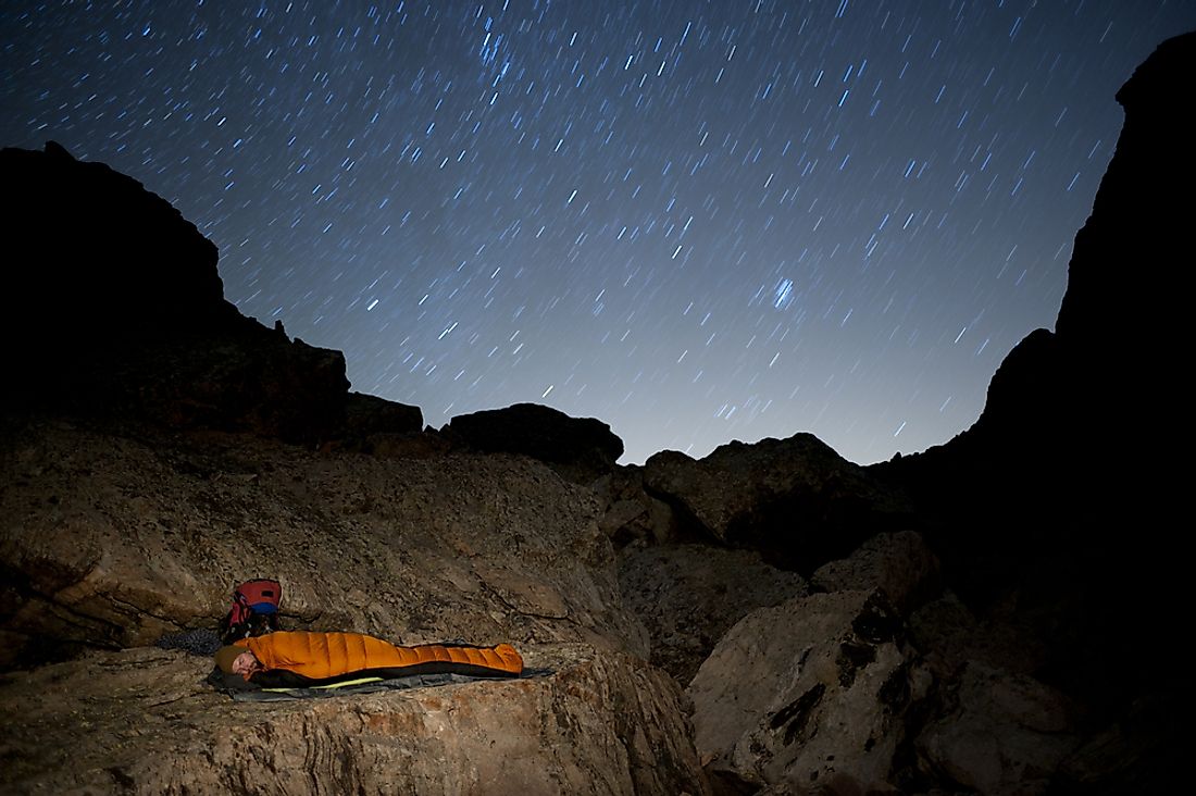 A bivouac means to sleep under the stars. 