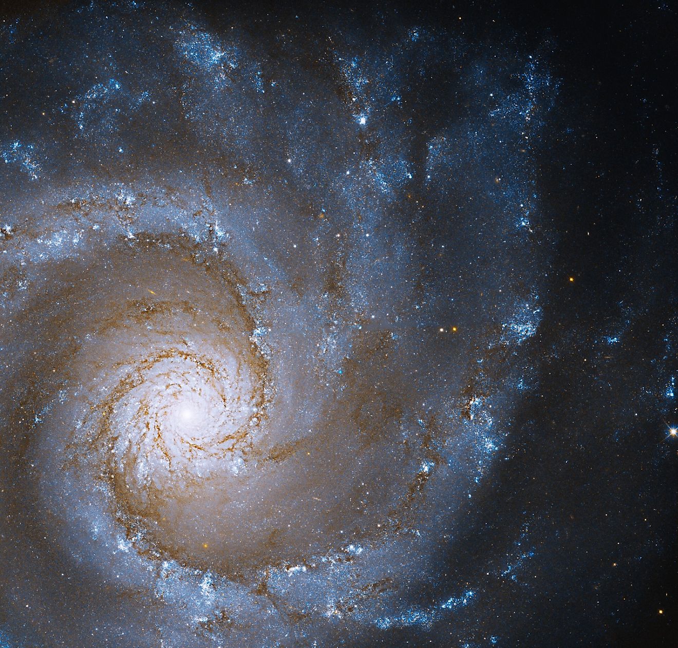 High resolution image of a distant galaxy taken by Hubble. Image credit: NASA