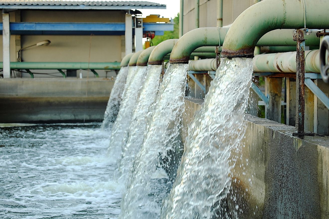 Hot water from industry released into local water body. Image credit: ToptoDown/Shutterstock.com