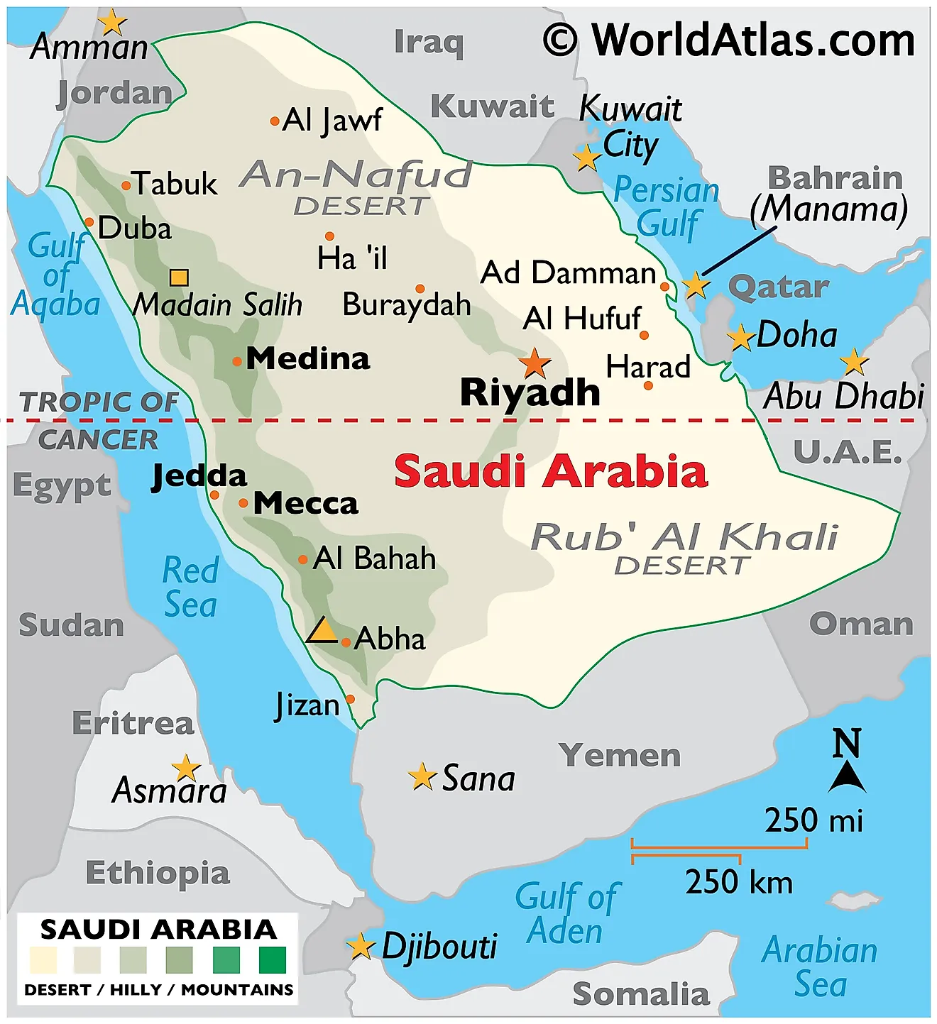 physical map of southwest asia mountains