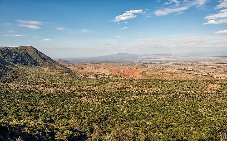 Looking out over the horizon of the East African Rift Valley in Kenya.