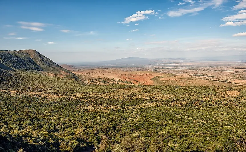 Looking out over the horizon of the East African Rift Valley in Kenya.