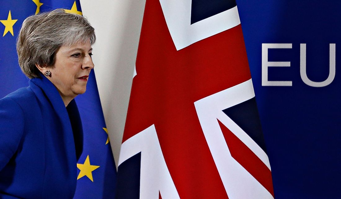 British Prime Minister Theresa May is negotiating Brexit. Editorial credit: Alexandros Michailidis / Shutterstock.com