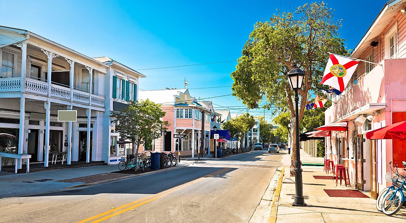 street view in the beautiful town of Key West, Florida