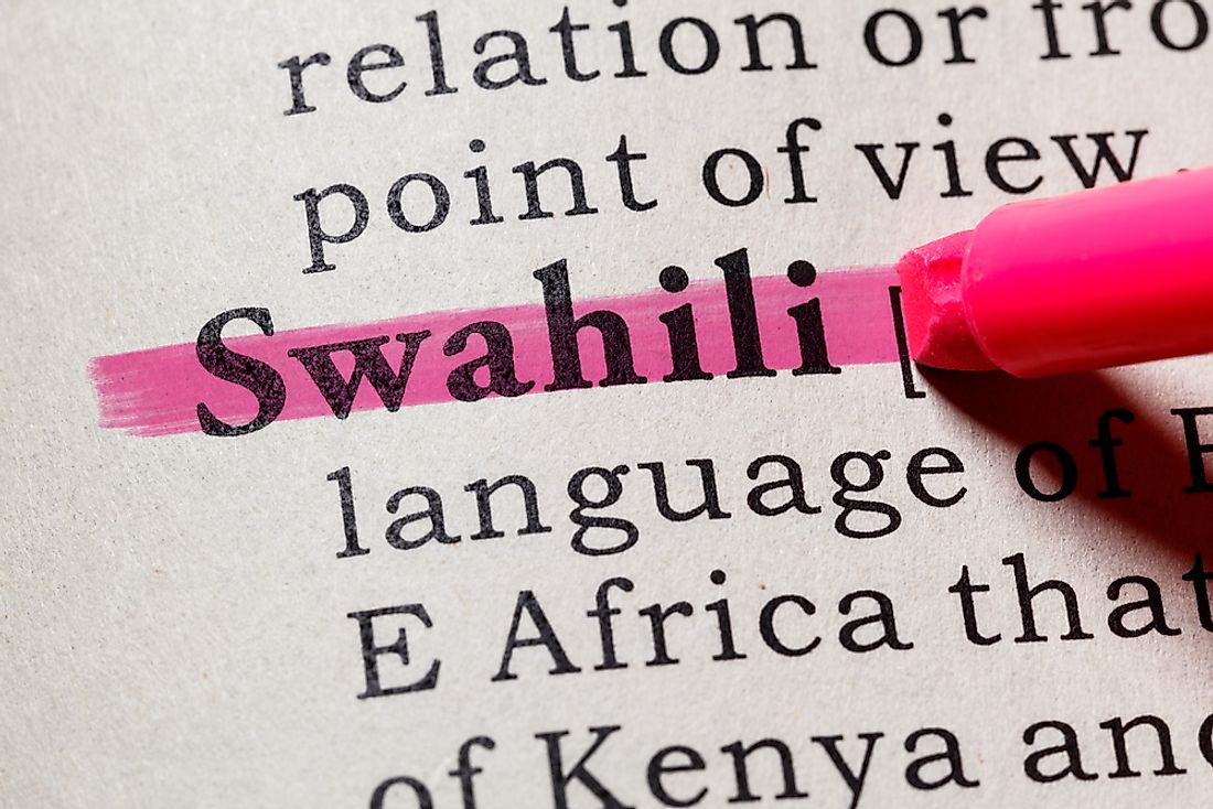 Swahili is one of the official languages of Kenya. 