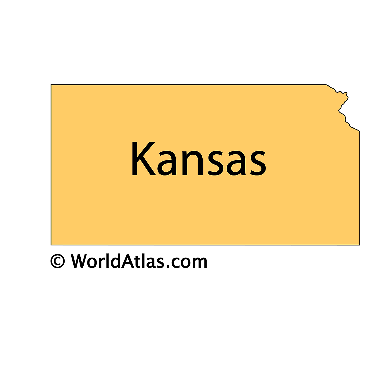Outline Map of Kansas