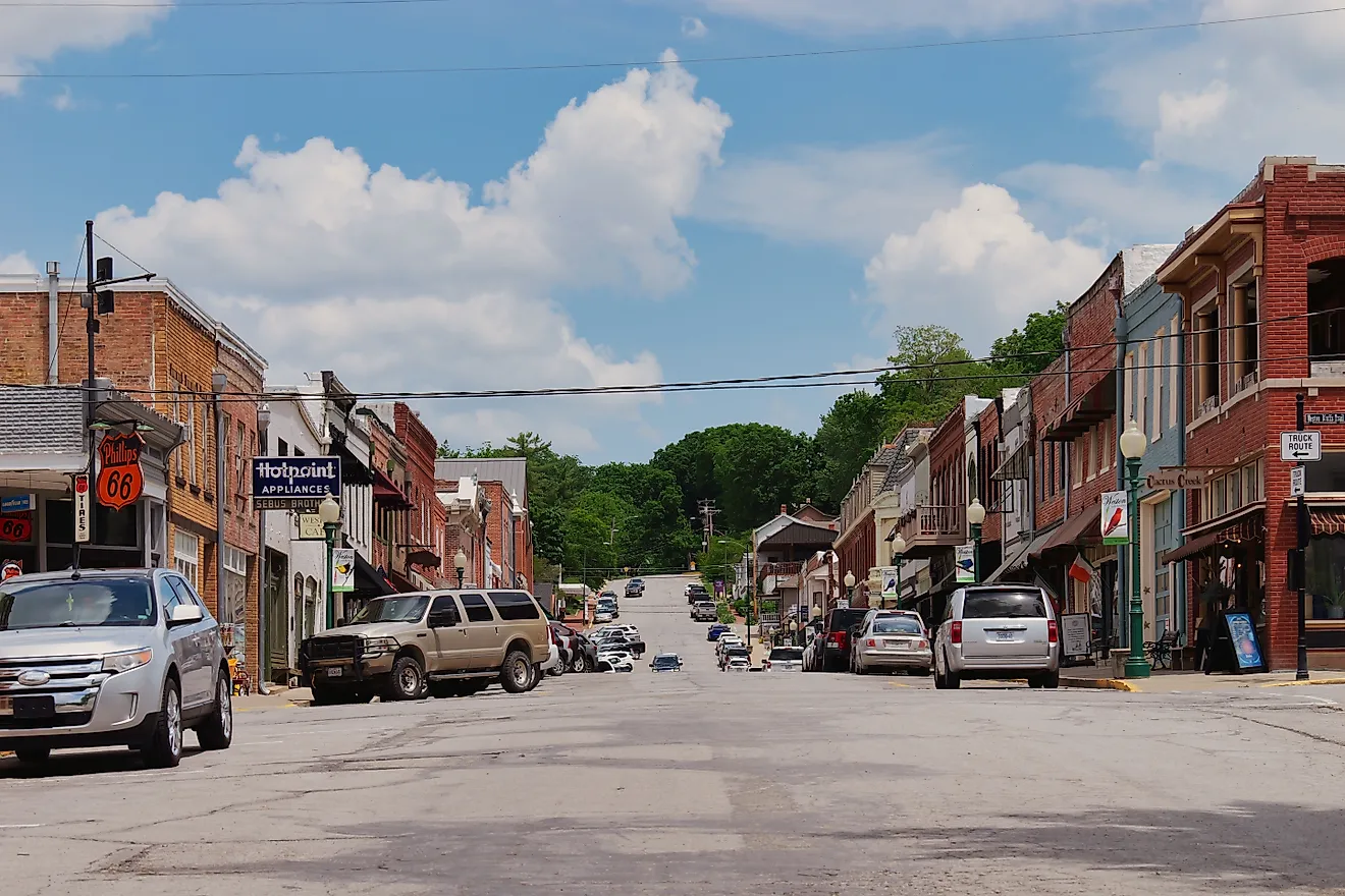 Main Street in Weston, Missouri. Editorial credit: Matt Fowler KC / Shutterstock.com.