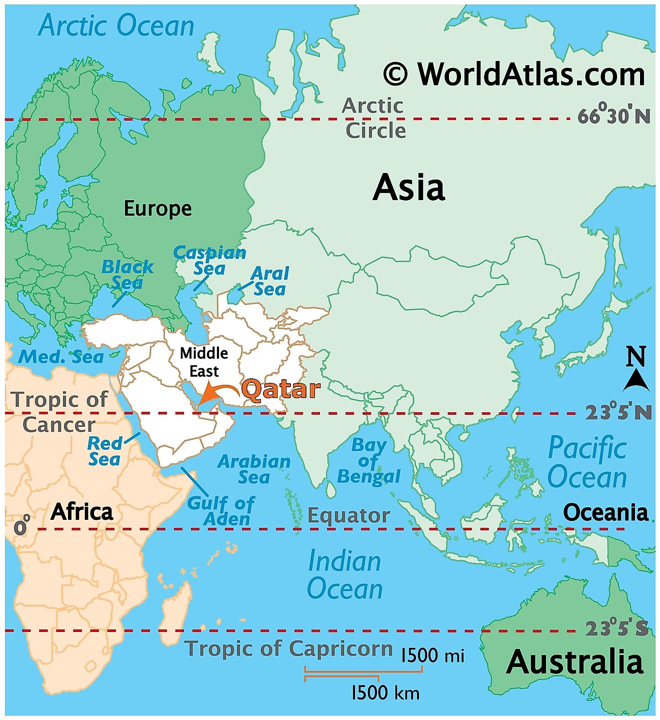 Qatar Maps Facts World Atlas