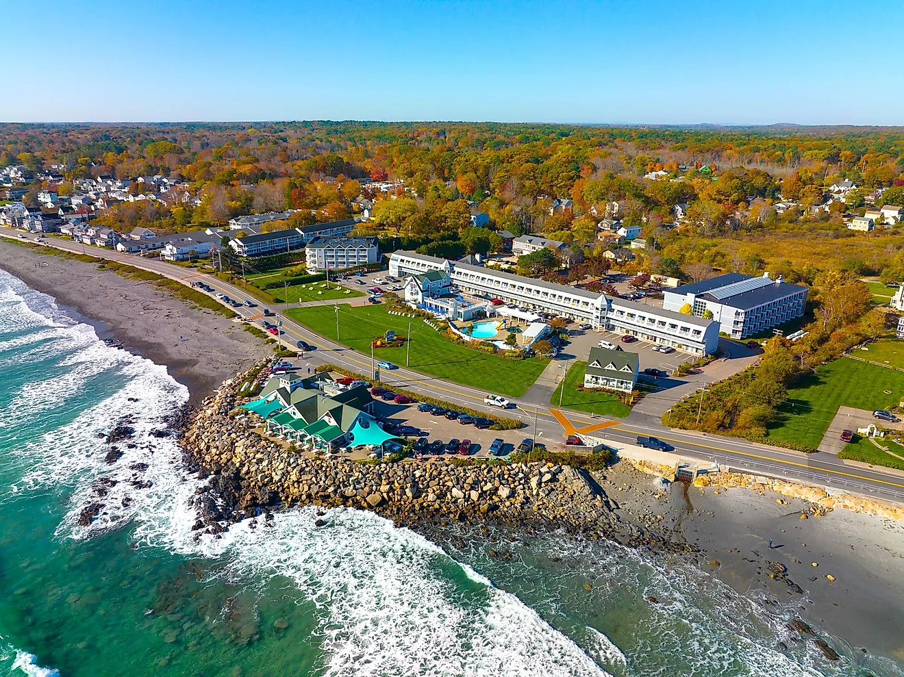 Aerial view of York, Maine.