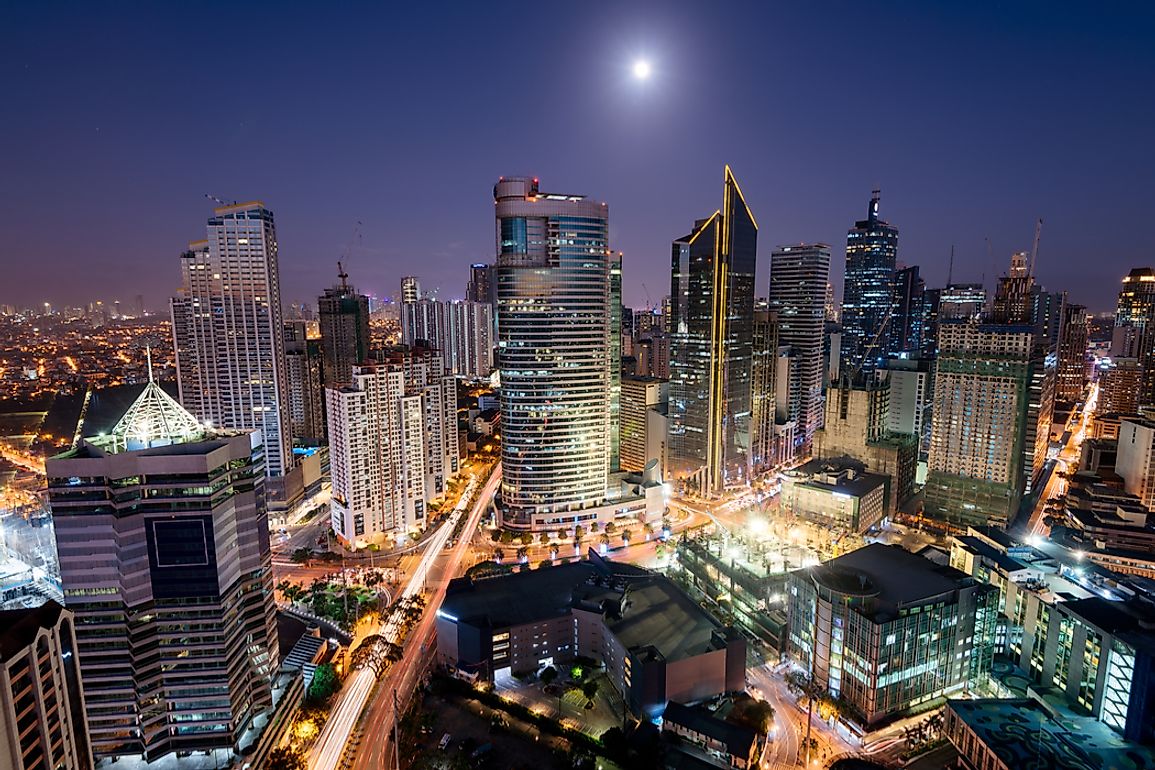 Manila, the Philippines. Manila has the tenth most skyscrapers in the world. 