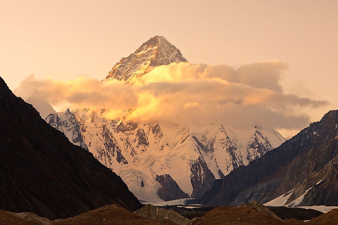 Mount K2, the second highest mountain in the world. 