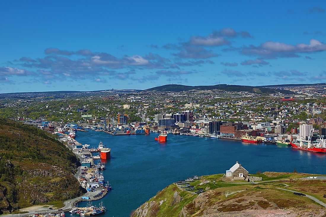 St. John's is the top rated city to live in Newfoundland. Editorial credit: Art Babych / Shutterstock.com