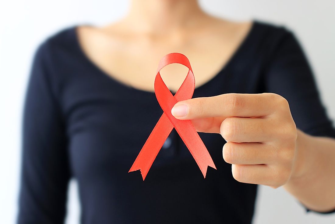 The red ribbon is the universal symbol of HIV/AIDS awareness. 