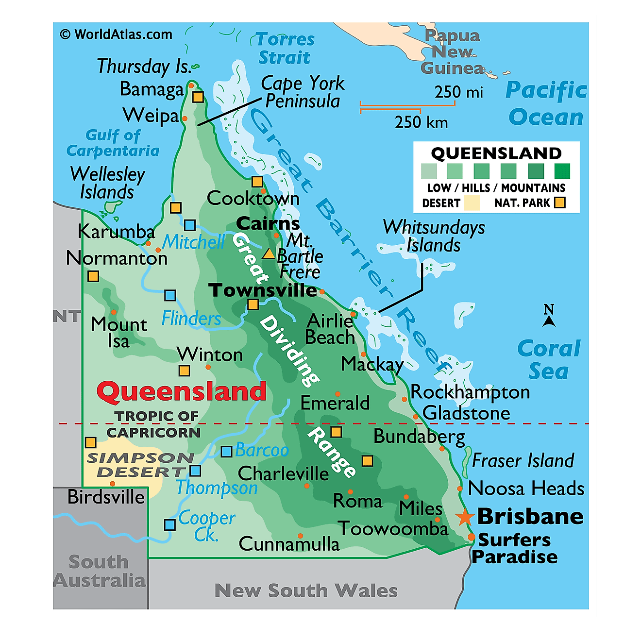 Queensland Maps Facts World Atlas