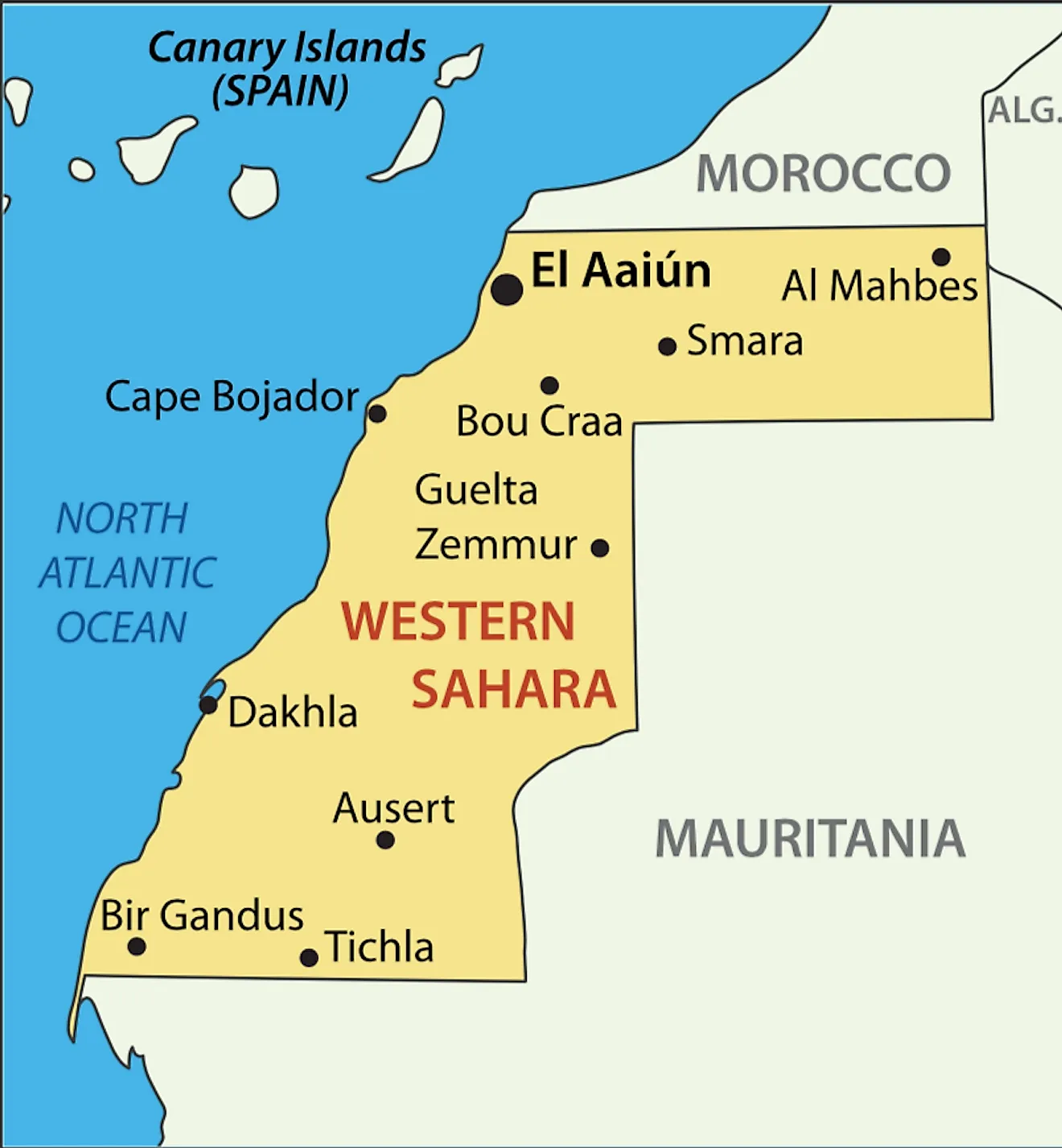 sahara desert on map