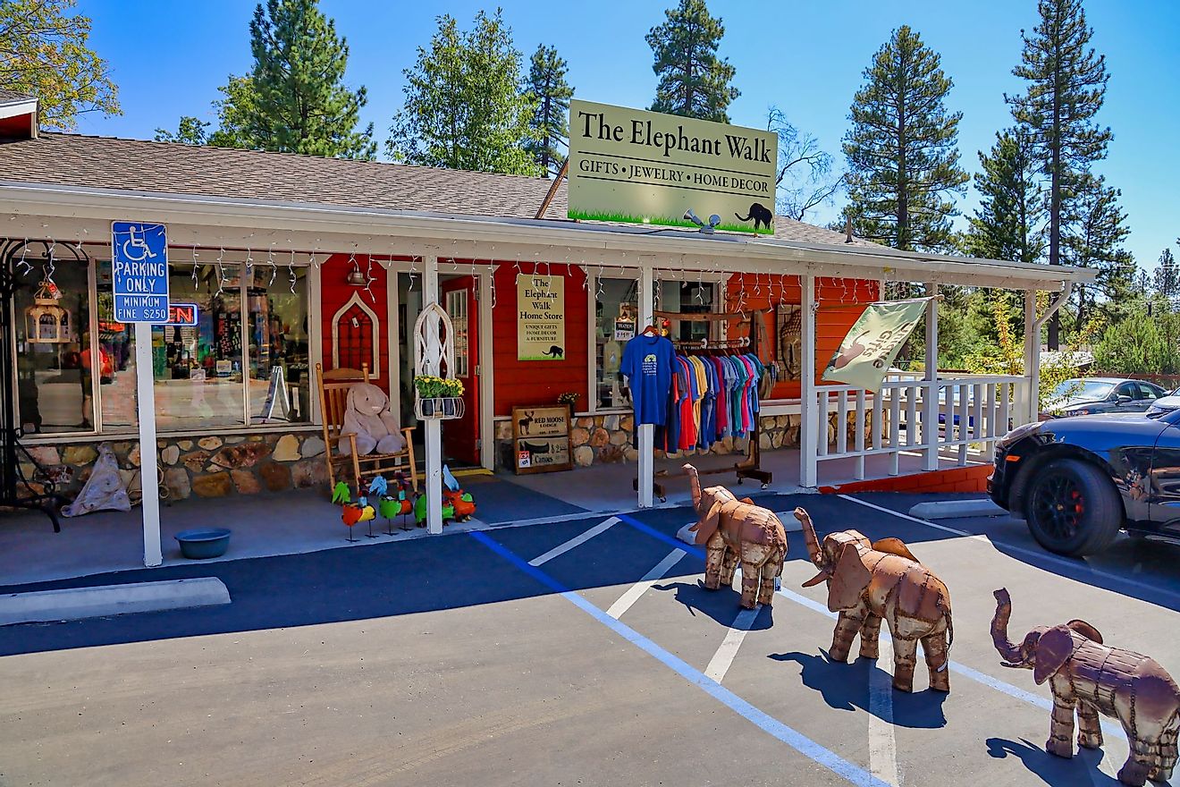 The Elephant Walk Store in Idyllwild, California. Editorial credit: Rosamar / Shutterstock.com