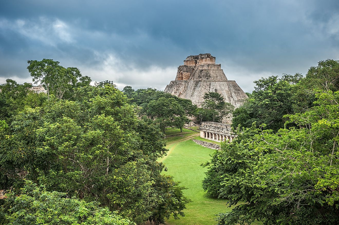 Pyramid of the Magician in Uxmal, Yucatan, Mexico.