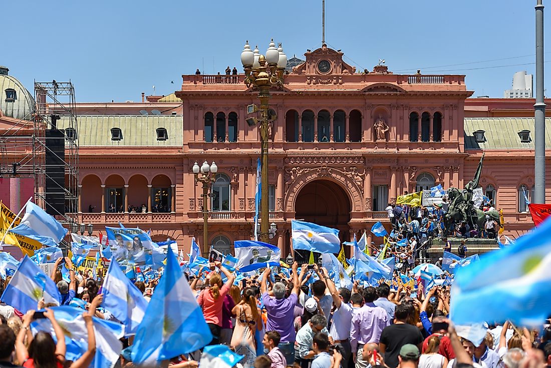 An Argentine celebration in Buenos Aires. Editorial credit: SC Image / Shutterstock.com.