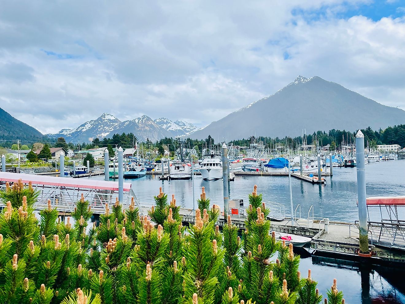 The beautiful marina in Sitka, Alaska.