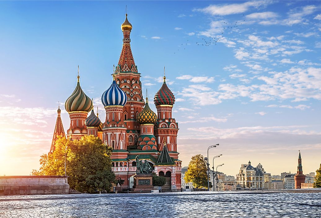 St. Basil's Cathedral in Moscow, Russia.