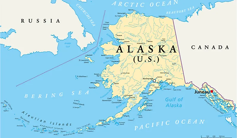 At their closest point, Russia and the United States are only 2.5 miles apart. 