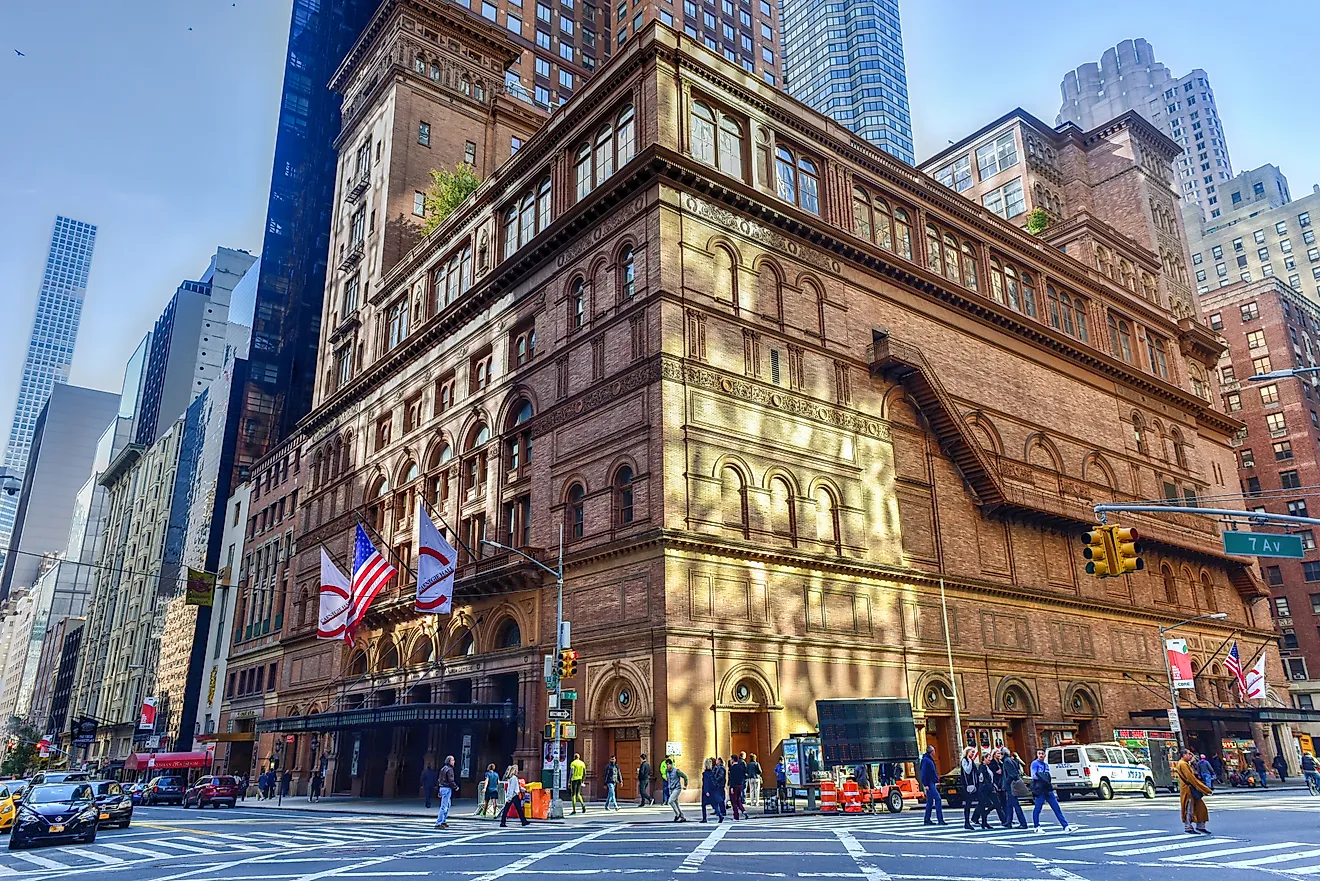 Carnegie Hall in Manhattan, New York City. Editorial credit: Felix Lipov / Shutterstock.com