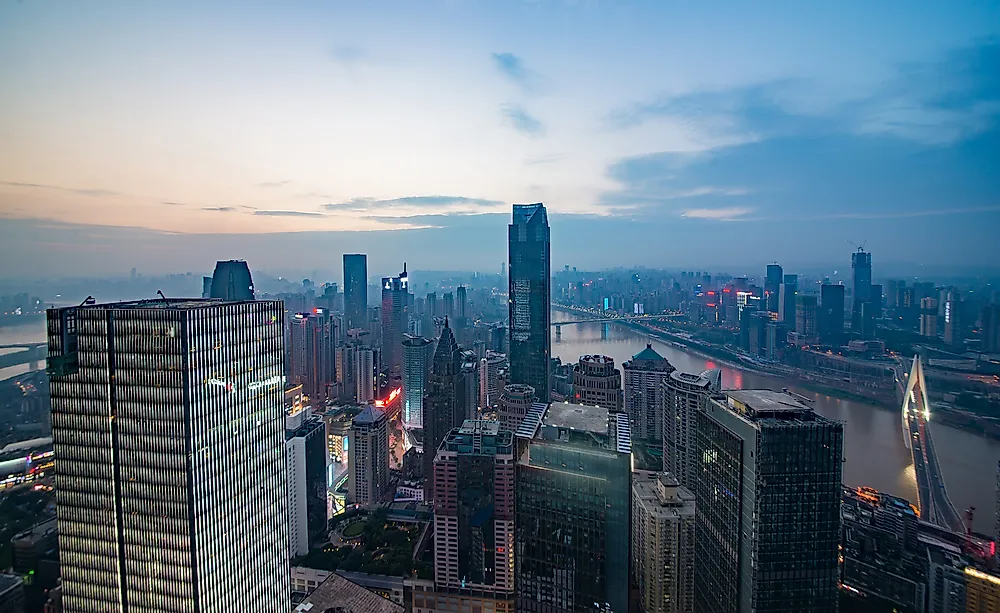 The skyline of Chongqing. 