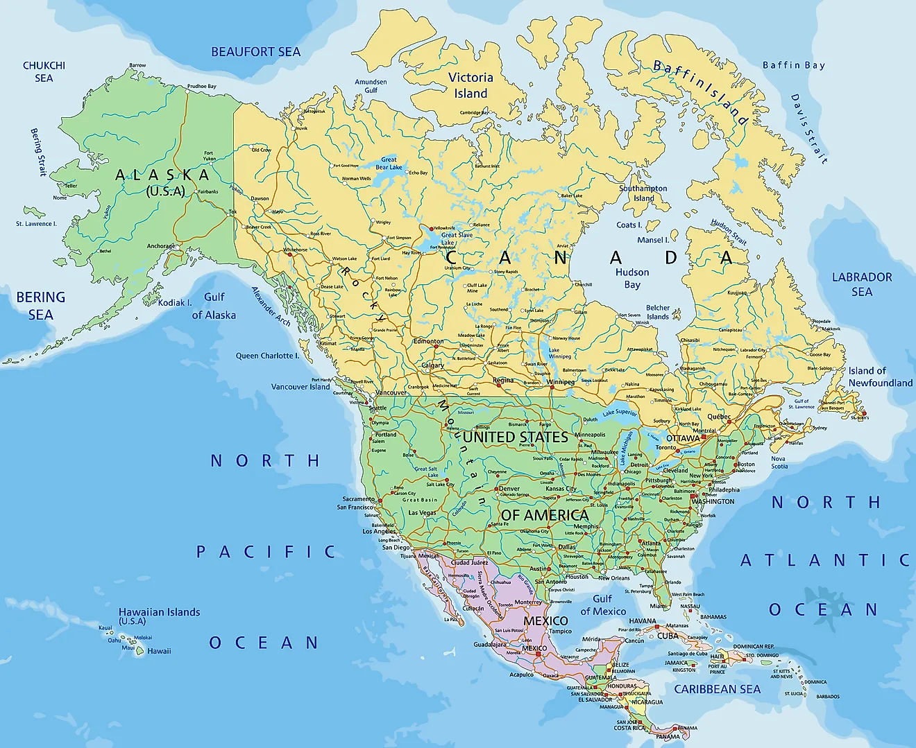 Map of North America