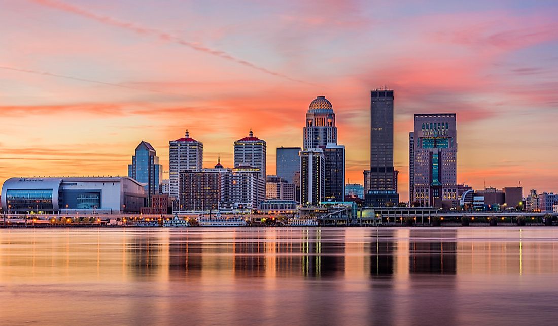 Skyline of Louisville, Kentucky. 
