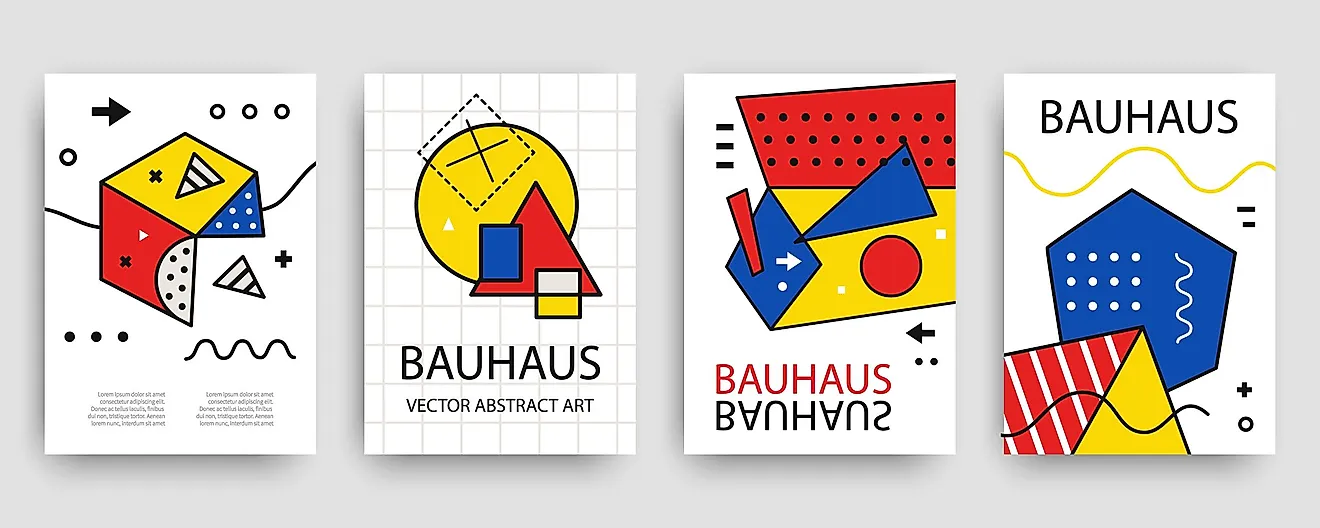 Retro geometric bauhaus.