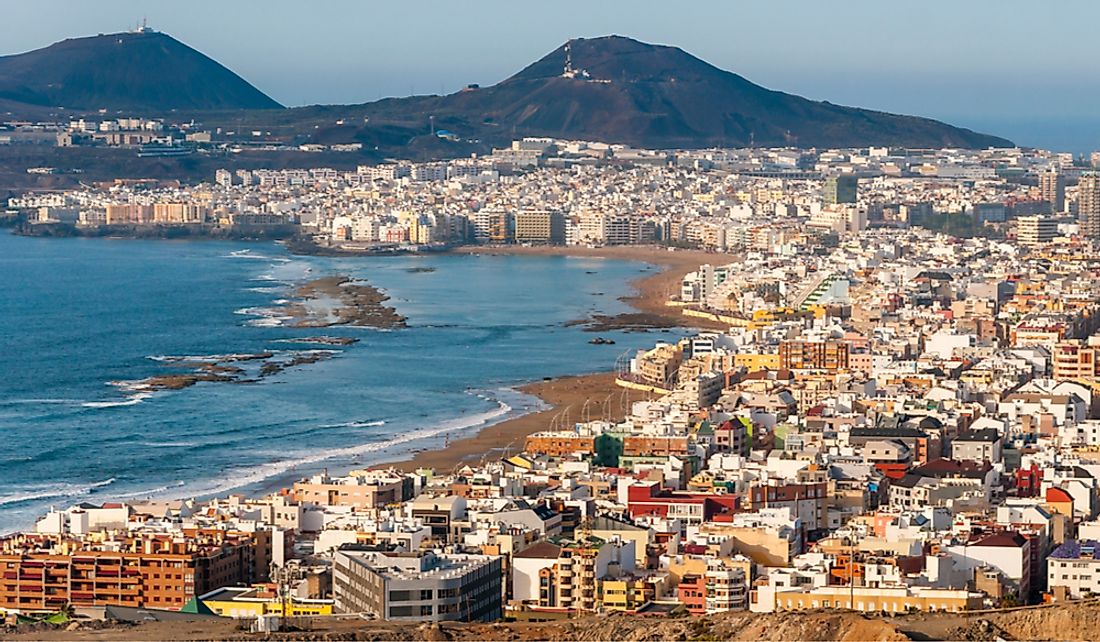 The city of Las Palmas, Gran Canaria, Canary Islands.