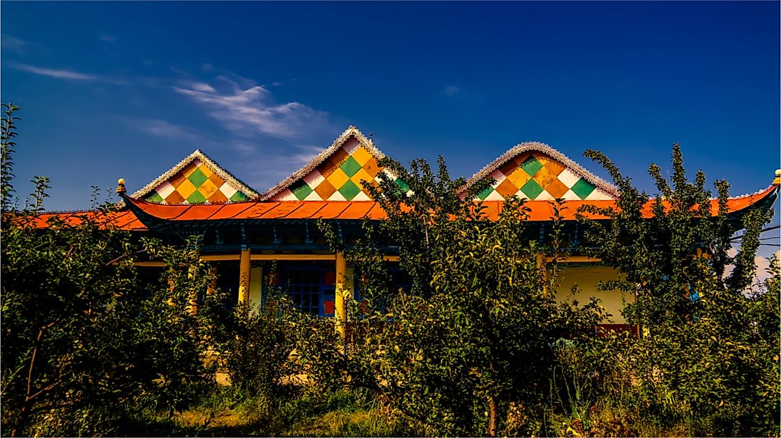 A Dungan mosque in Karakol, Kyrgyzstan.