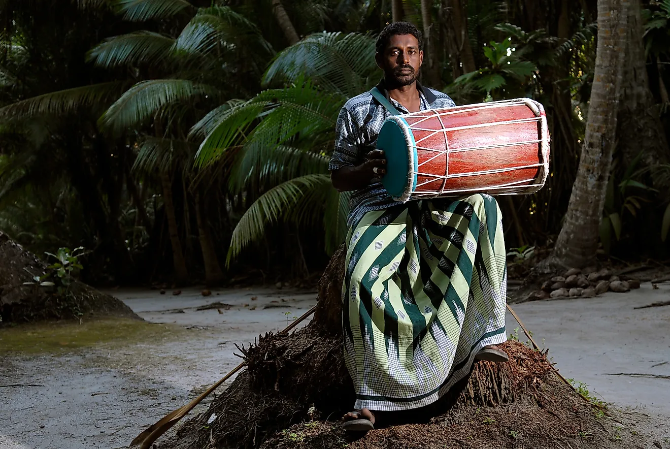 Buduburu Village Folk musician in traditional costume. Image credit: EarthSync/Shutterstock.com