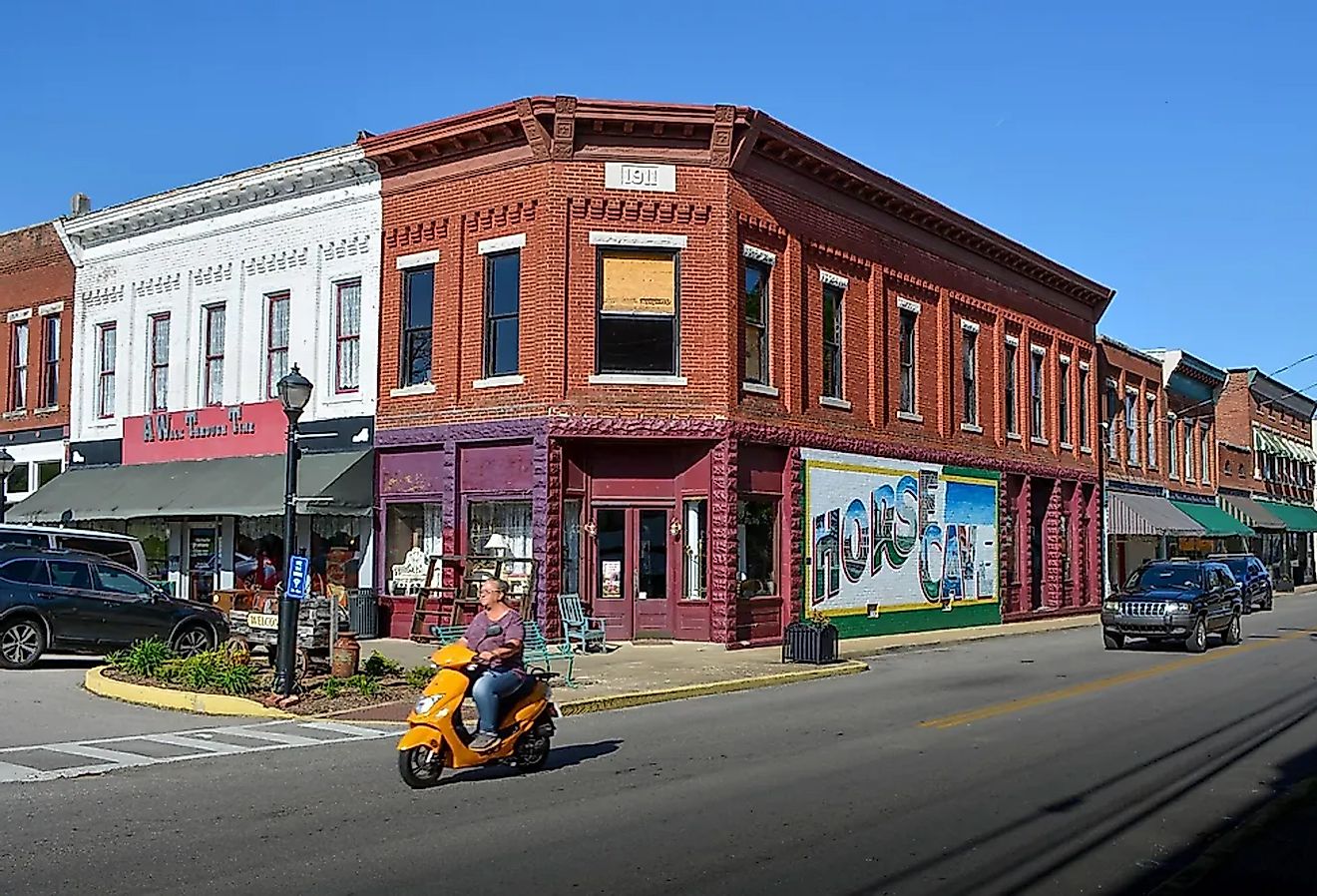 Historic main street in Horse Cave, Kentucky. Image credit Robin Zeigler via iStock