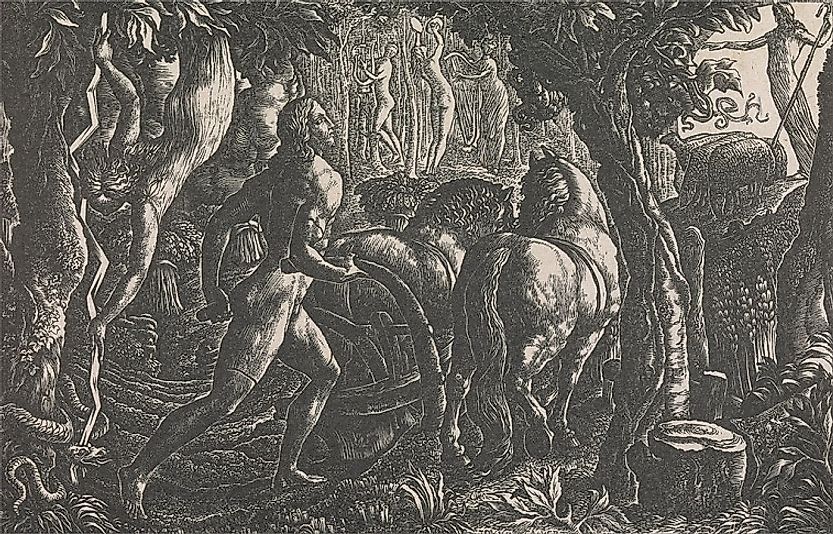 John Calvert's 1827 wood engraving "The Ploughman".